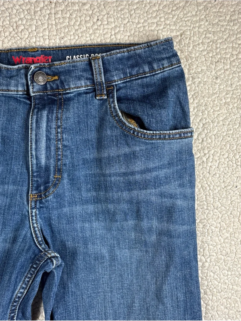 Wrangler Boys Five Star Classic Stretch Bootcut Jean Size 16 Regular Medium Wash